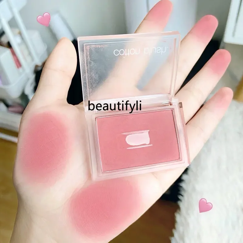 yj Cotton Candy Blush Dry Rose Smooth Blush Rising Color Easy to Color Natural Three-Dimensional