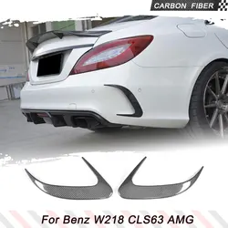 Carbon Fiber/FRP Car Rear Bumper Canards Side Vent Trims Sticker Body Kit for Mercedes Benz W218 CLS Class CLS63 2015-2017