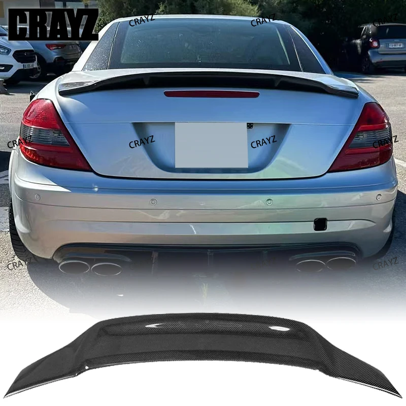 

Задний спойлер из углеродного волокна Mercedes R171 R Style для Benz SLK Class R171 2004-2010 SLK200 SLK280 SLK300 SLK350