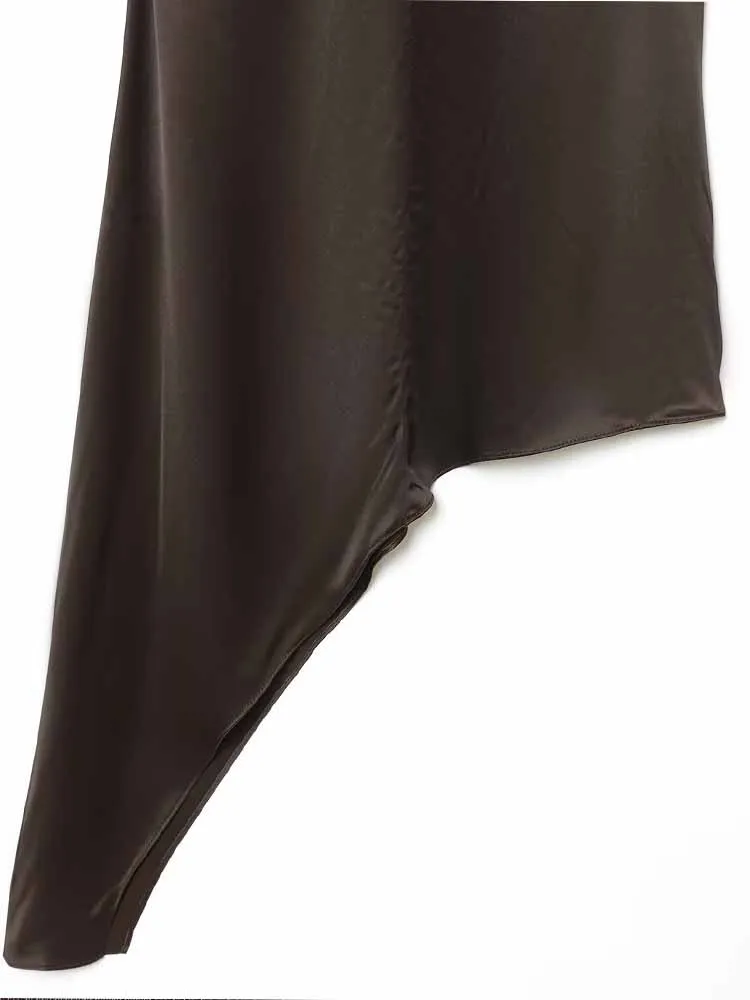 Neuzugänge im europäischen und amerikanischen Winterstil, modisches Damenbekleidungsdesign, asymmetrisches Patchwork-Oberteil mit Leibchen