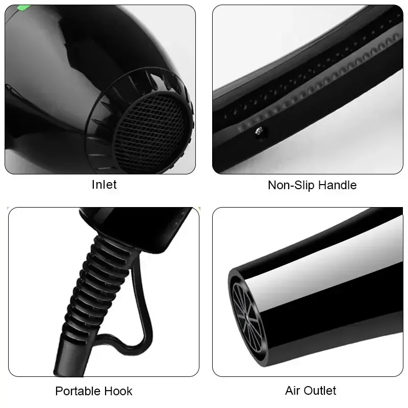 240V Hair Dryer Professional 2200W 5 Gear Strong Power Blow Hair Dryer Brush for Hairdressing Barber Salon Tools Hairdryer Fan