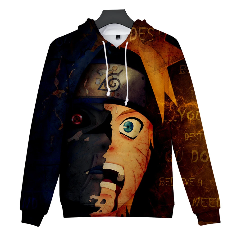 

Sasuke Boys and Girls Hoodie Kakashi Men's Hoodie Naruto 3D Printed Pullover MINISO Men's Hoodie Japanese Anime Men's Clothing