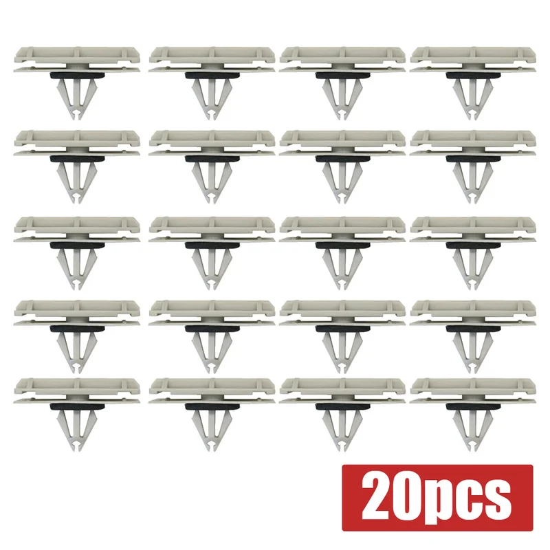 20pc Car Fender Flare Moulding Clips Fastener Rivet Retainer Gray Car Accessories For Chrysler Jeep Liberty Wrangler 55157055-AA