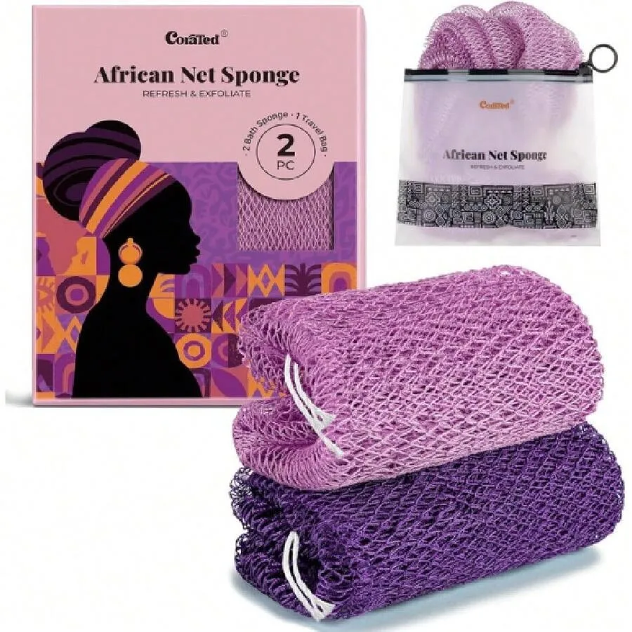 

【New style】African Net Sponge Authentic, Shower Loofah Exfoliating Bath Sponge, Body Scrubber For Women Anen Daily Use Body Car