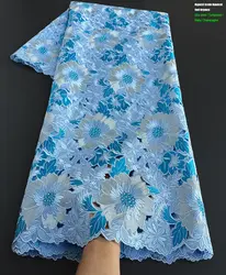 Most Top Embroidery Lace Fabric Soft Original Handcut Lace Highest Quality African Swiss Fabric Celebrants Cloth Korea Made