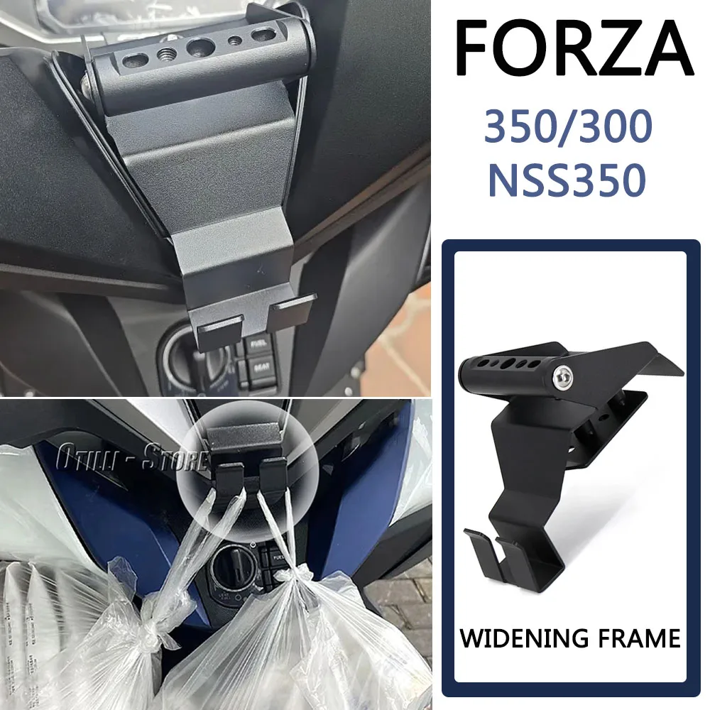 

For Honda Forza 350 300 FORZA350 NSS350 Forza300 Motorcycle Accessories Cell Phone GPS Bracket Hook Hangers stainless steel