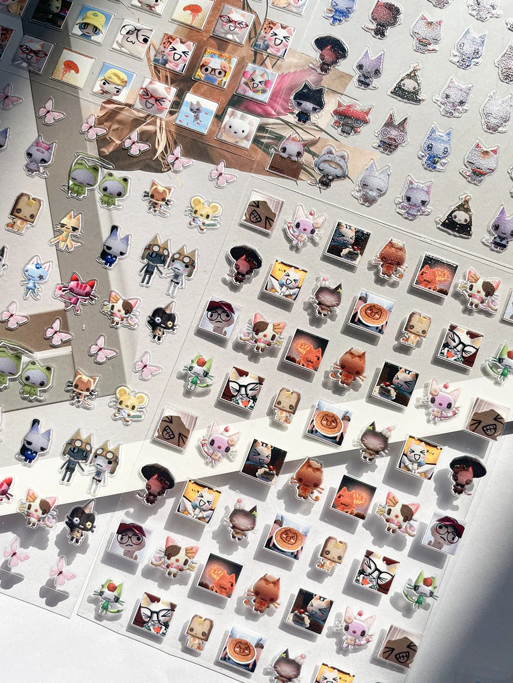 

Cartoon Cute Cat Nail Stickers Diy Stationery Journal Planner Stickers Scrapbook Notebook Decoration Funny Cat Stickers Gift