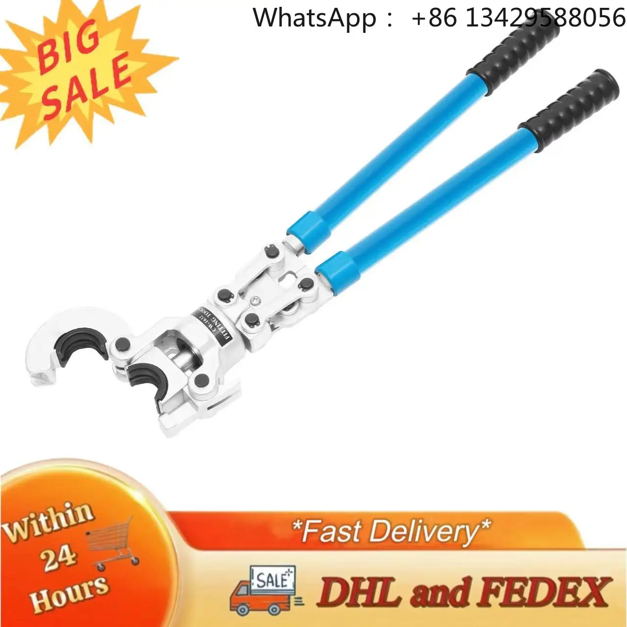 

Kit herramientas engarzado PEX para anillos engarzado cobre Pex 360 ° Manijas retráctiles ángulo giratorio c/w