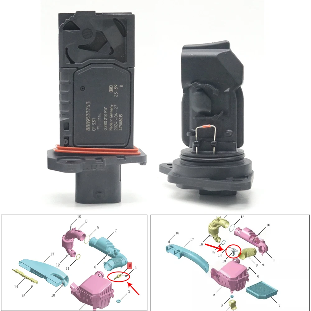 

Car Mass Air Flow Meter MAF Sensor 2029029700 8888480225 2032068700 0280218917 8889533743 For Geely Monjaro KX11 Tugella FY11