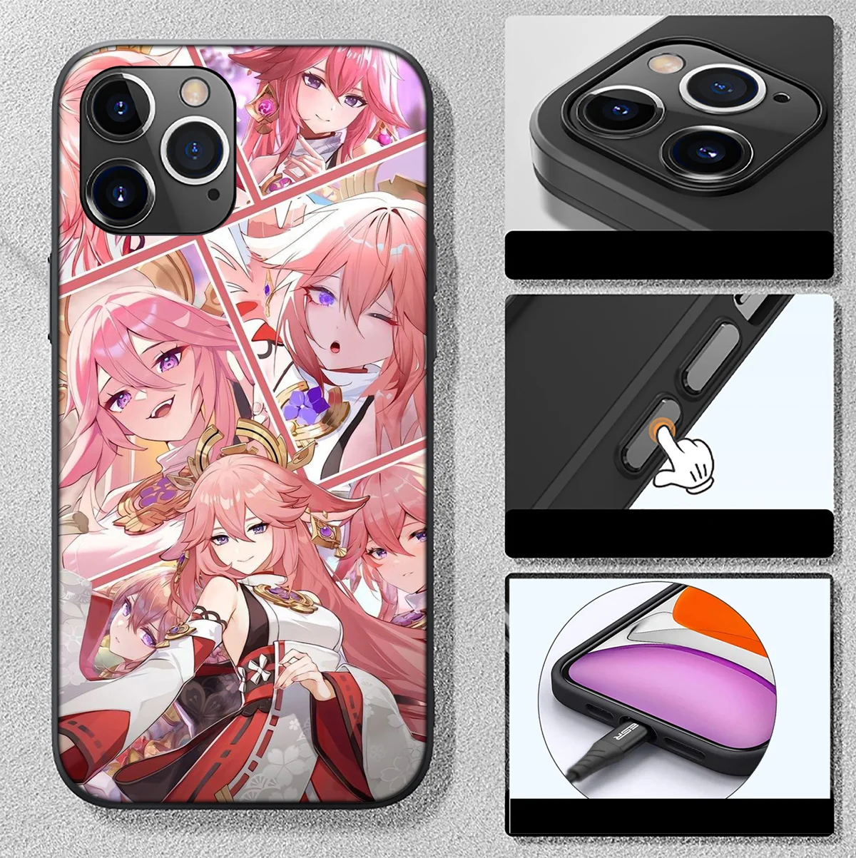 F-71 Genshin Impact Ganyu Yae Miko, nueva funda de teléfono para Xiaomi Mi 9T, 10T, 11T, 11i, 11, 12, A2, A3, POCO X3, M3, M2, F3 Pro, NFC