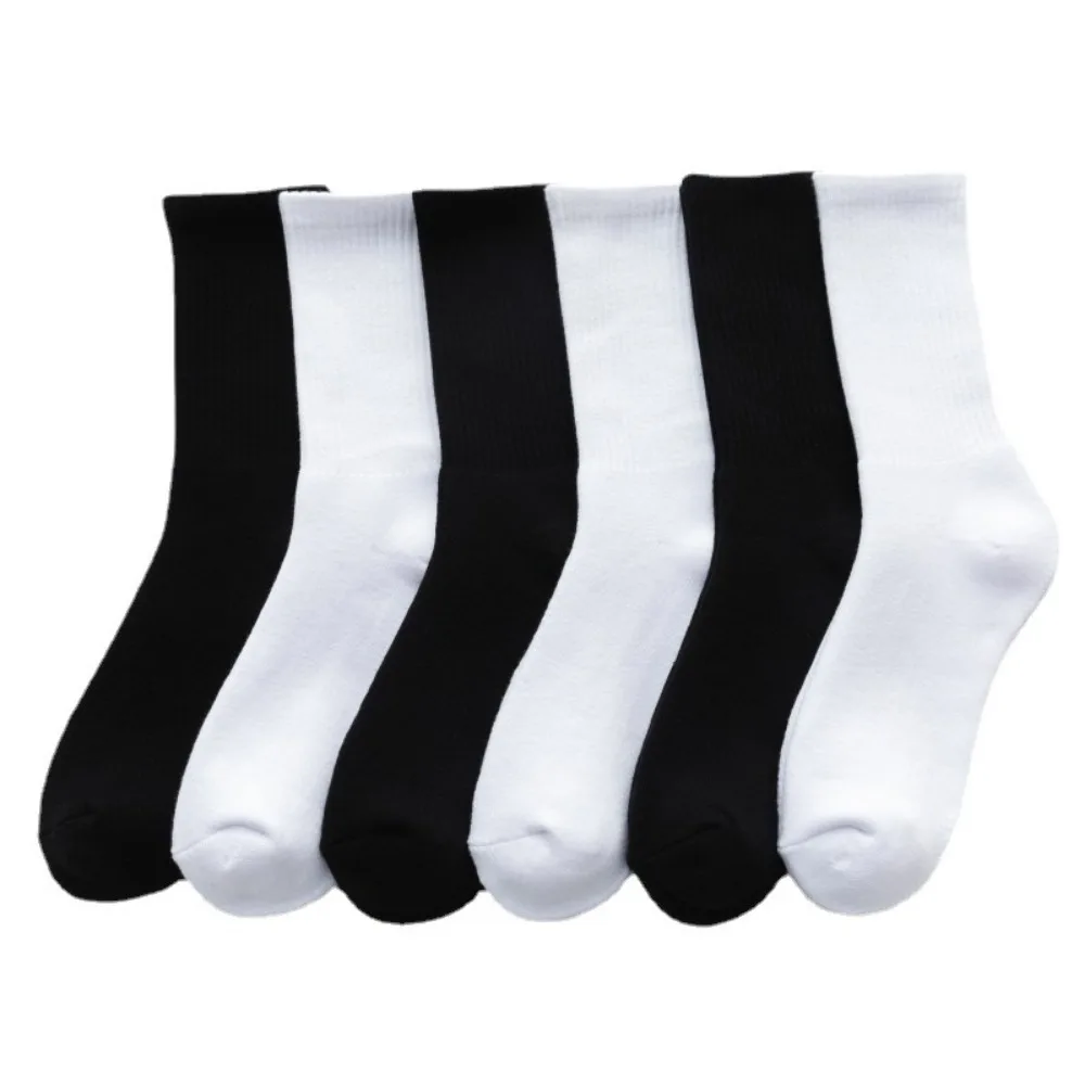 2024 Hot selling men\'s long tube sports cotton socks,thickened sweat absorbing towel bottom long socks, trendy men\'s white socks