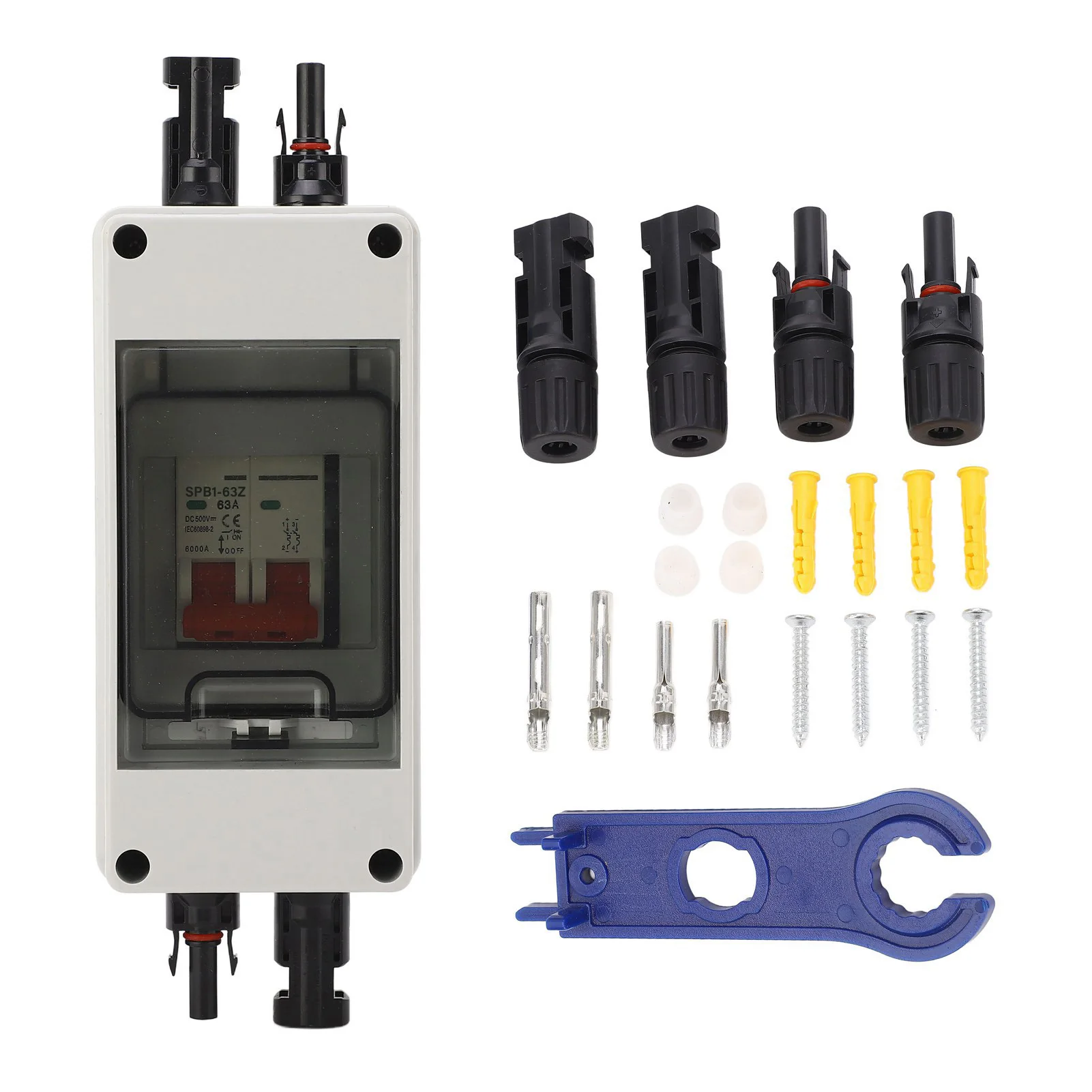 Solar Disconnect Switch Mini Stroomonderbreker met IP65 Waterdichte Verdeelkast PV Disconnector DC500V Fotovoltaïsche Disconnec