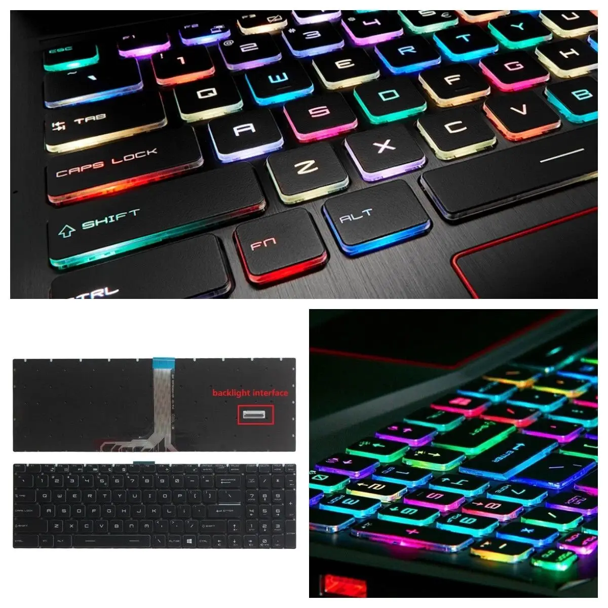 New MSI GS75 GE75 GP75 GE65 Raider 9SE 8RE MS-17E1 MS-17E2 Keyboard Per-Key RGB Backlight