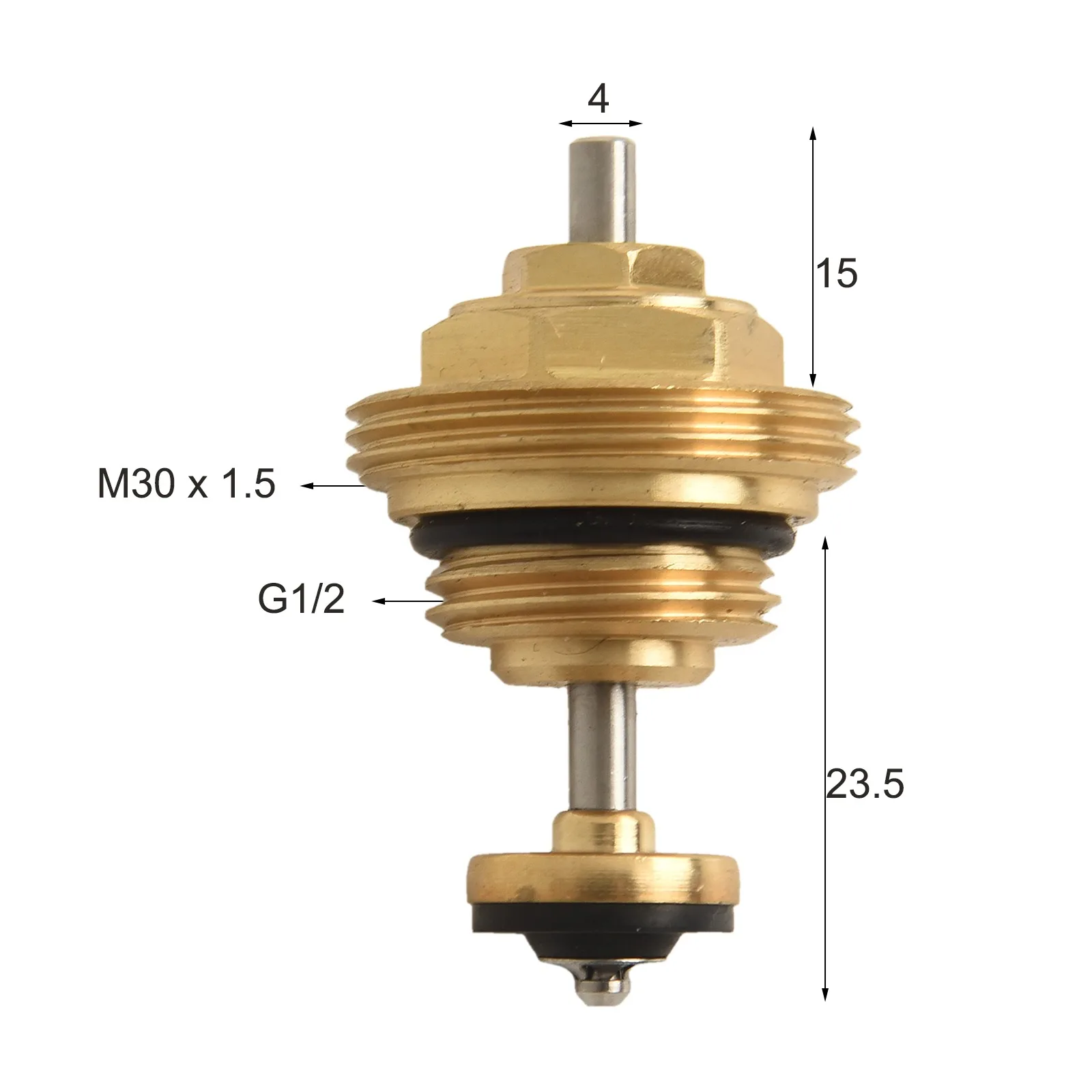 1pcs M30x1.5 Cartridge Thermostatic Inner Core Underfloor Heating Fluid Control Return Pin Valve Core