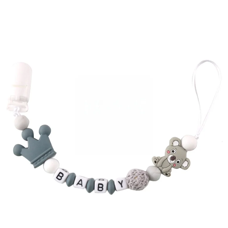 

Practical Baby Pacifier Clip Anti-Drop Chain Secure Holder Koala Design BPA-Free Silicone Fit All Pacifiers Infant Essentials