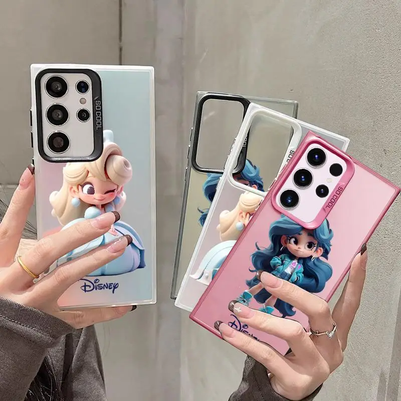 Disney Meisje Cartoon Prinses Telefoon Hoesjes Voor Samsung Galaxy S24 Ultra Case S22 S20 Fe S21 Plus Note20 S23 Funda Achterkant Shell Cover