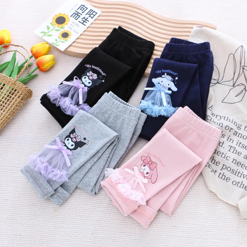 Sanurgente Cinnamoroll-Pantalon anti-moustique pour enfants, Mymelody Kuromi, FJCotton, Spring At, viser pour enfants, Automne, Fille, Garçon