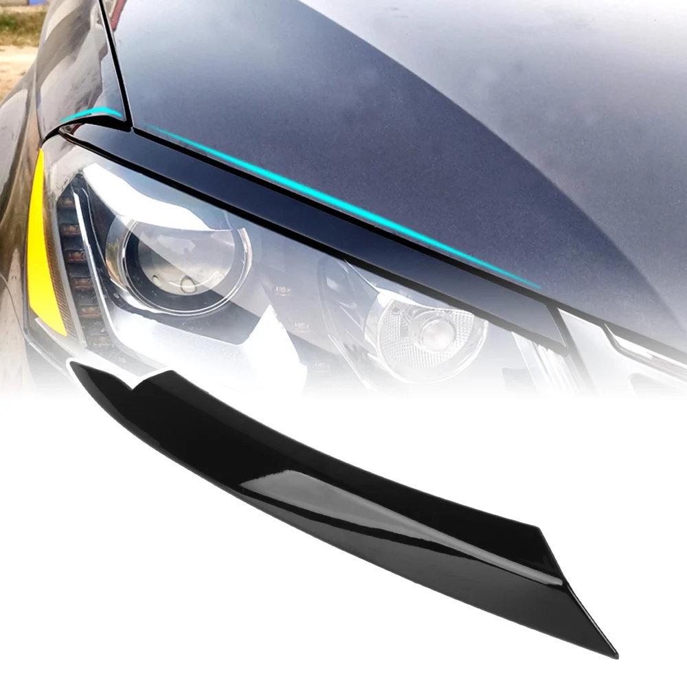 Car Headlight Cover Stickers Cover Headlights Eyebrow For Volkswagen for Passat B7 2010 -2014 Eyelid Cover Trim 2pcs Car styling