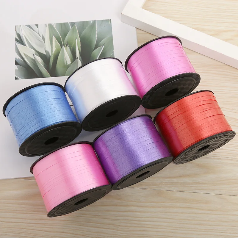 100 Yards Balloons Ribbon Balloon Satin Ribbon Roll Wedding Birthday Party Decorations Gifts DIY Decor Ballons Accessories