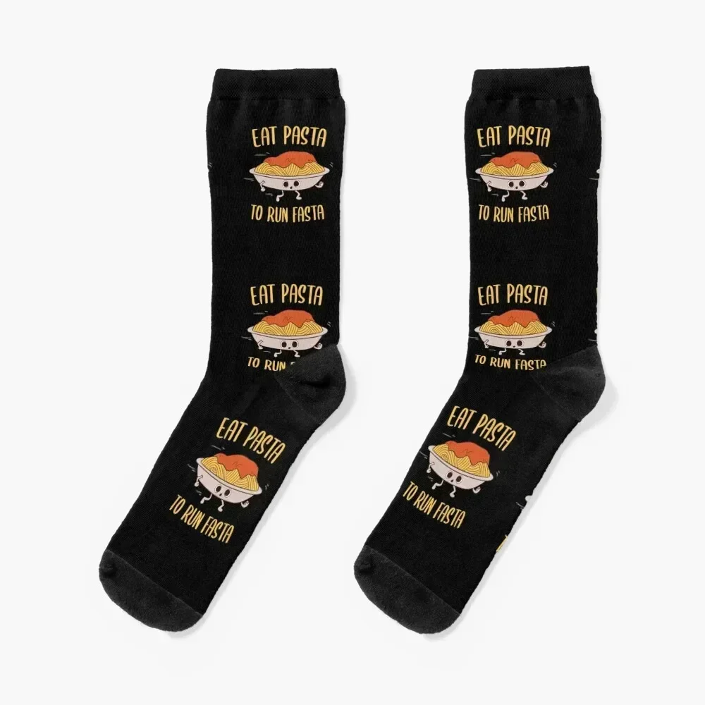 Pasta - Eat Pasta to run fasta Socks kawaii cotton Climbing moving stockings Socks Men's Women's