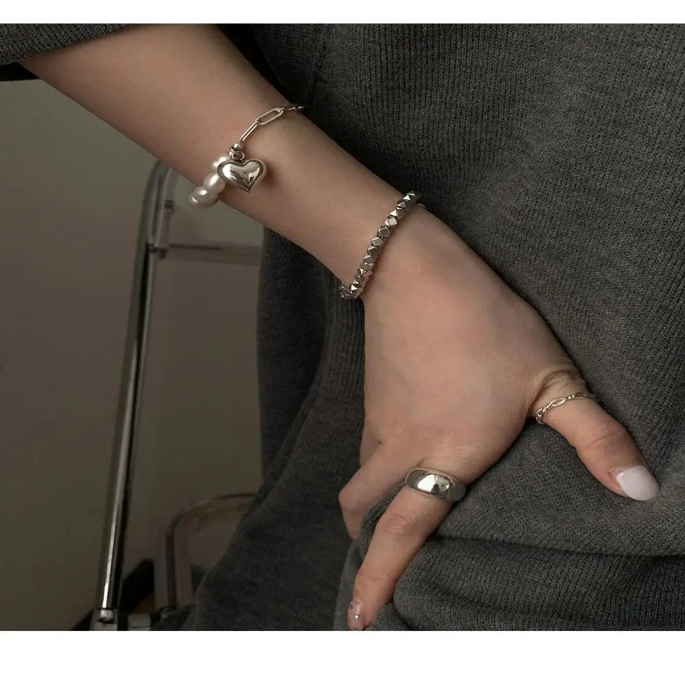 Sweet Fashion Jewelry Pearls Bracelet Adjustable Girlish Heart Korean Style Jewelry LOVE Hypoallergenic Women Bracelet Women