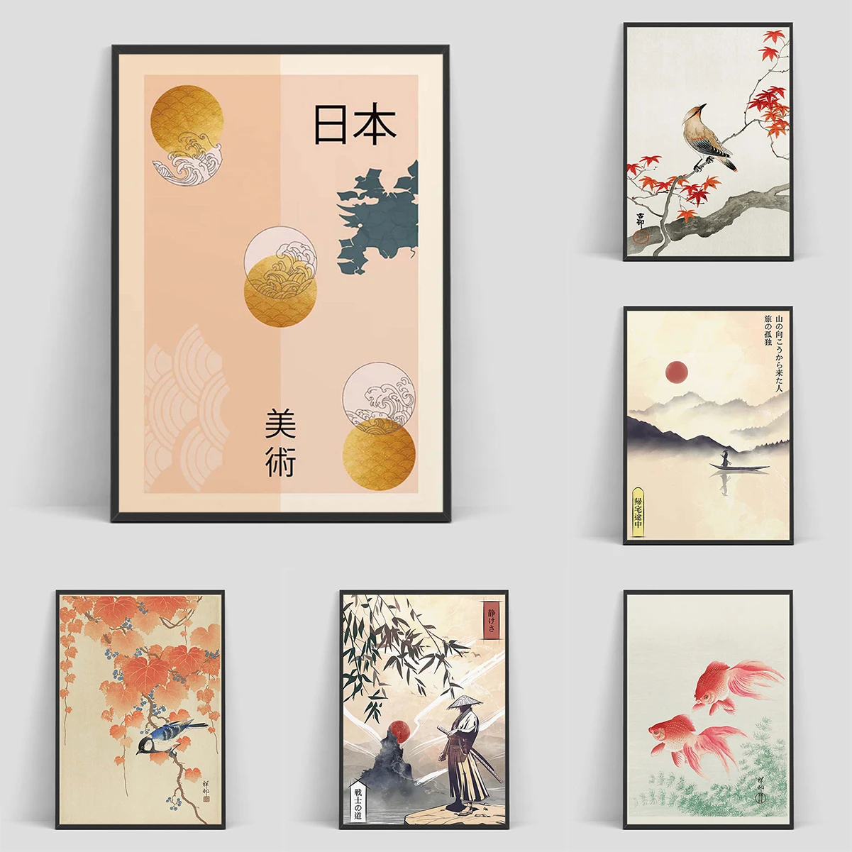 

Japan Takahashi Yuming Yamanaka Lake Mount Fuji Canvas Cherry Blossoms Wall Art Posters for Modern Living Rooms Home Decor