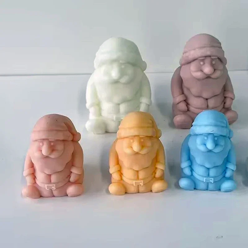 3D Santa Claus Kerze Silikon Form DIY Weihnachten Geschenk, Der Werkzeug Handgemachte Handwerk Harz Gips Zement Form Urlaub Geschenk