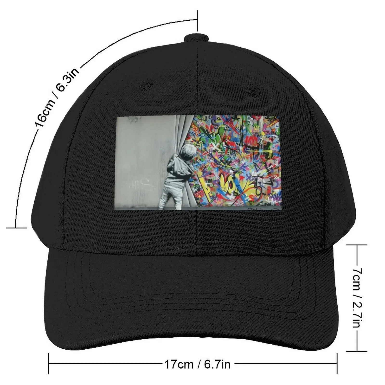 Behind the Curtain - Martin Whatson (Wynwood Walls Edition) Miami Baseball Cap Hood Male hat Women's Beach Visor Men's