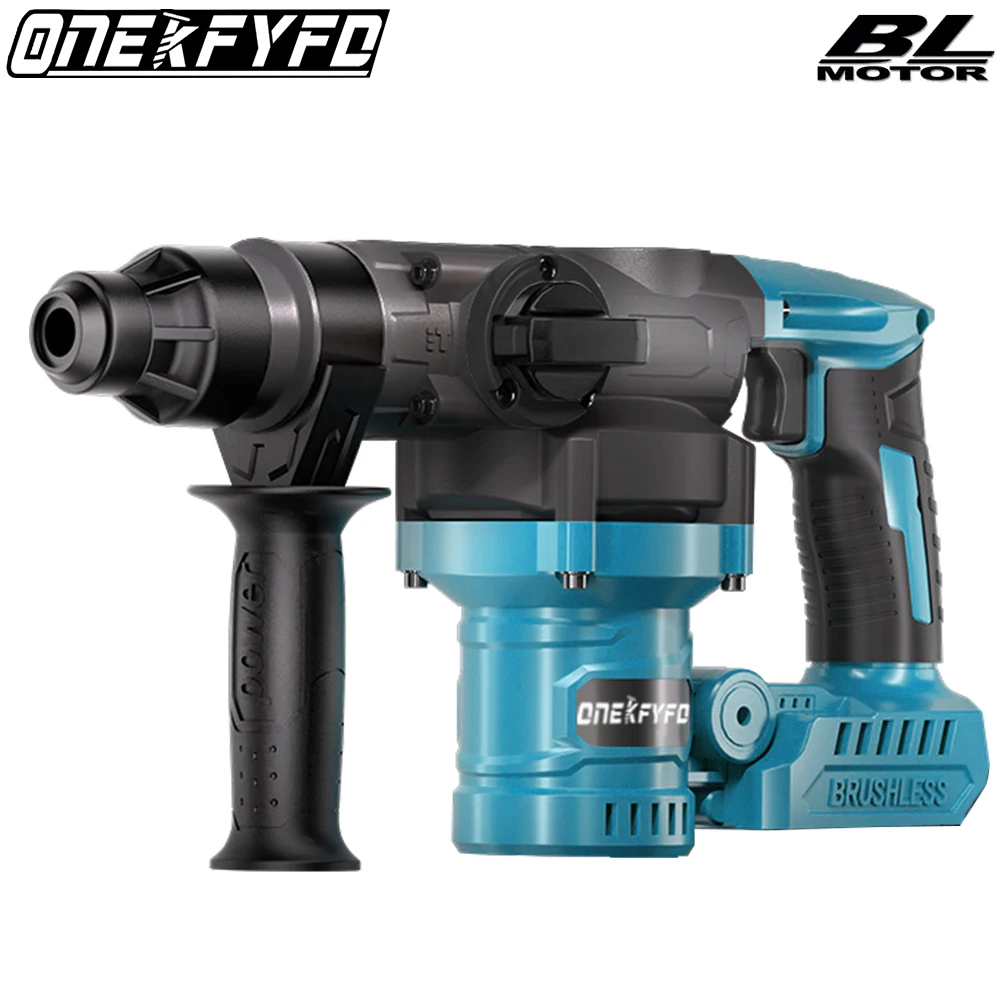 

26mm Brushless Electric Hammer 2 Mode Rotary Hammer Multifunctional Cordless Rechargeable Impact Drill Tool for Makita Battery