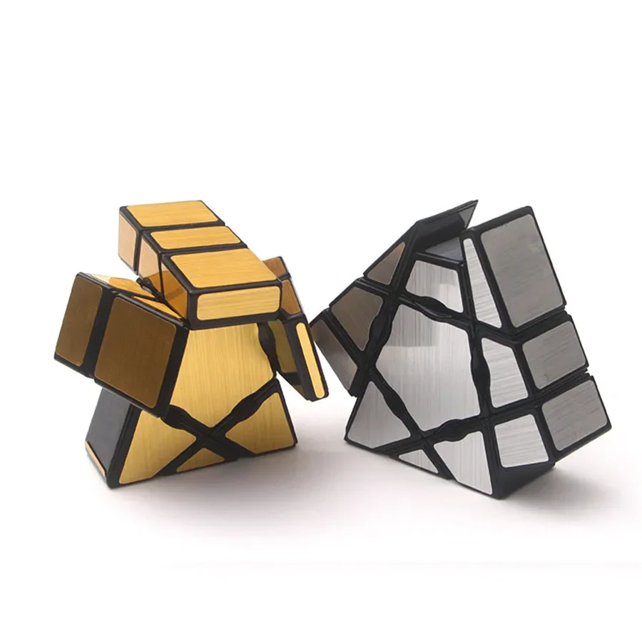 [JudyCube] YJ Ghosts and Demons 1x3x3 Silver or Gold Demon Cube Ghost Speed Puzzle Mirror Magic Cubes For Kids Educational