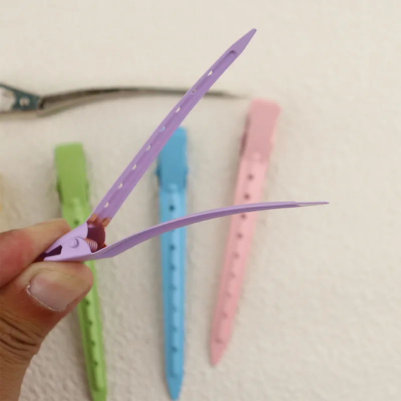 10 قطعة 9 سنتيمتر مقاطع الشعر التمساح بطة معدنية المهنية تقسيم المشابك قاعدة مع ثقوب DIY بها بنفسك القوس التصميم المرأة الإكسسوارات #3