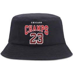 Chicago champs 23 Man Bucket Hats Hero Fishing Fisherman Hat Saitama Brand Quality Summer Men's Panama Caps Woman Men Bob Hat