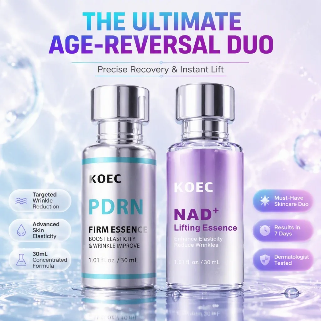 PDRN + NAD+ Power! Dual Anti-aging Essence, Elastic Firming & Lifting Serum, Anti Wrinkle Brightening Moisturizing Face Care