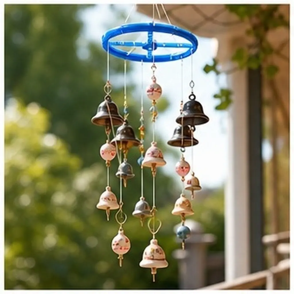 3Pcs DIY Wind Chime Ring Set Premium Plastic Wind Chime Circles with Multiple Holes for Pendant Hanging Craft Making Supplies