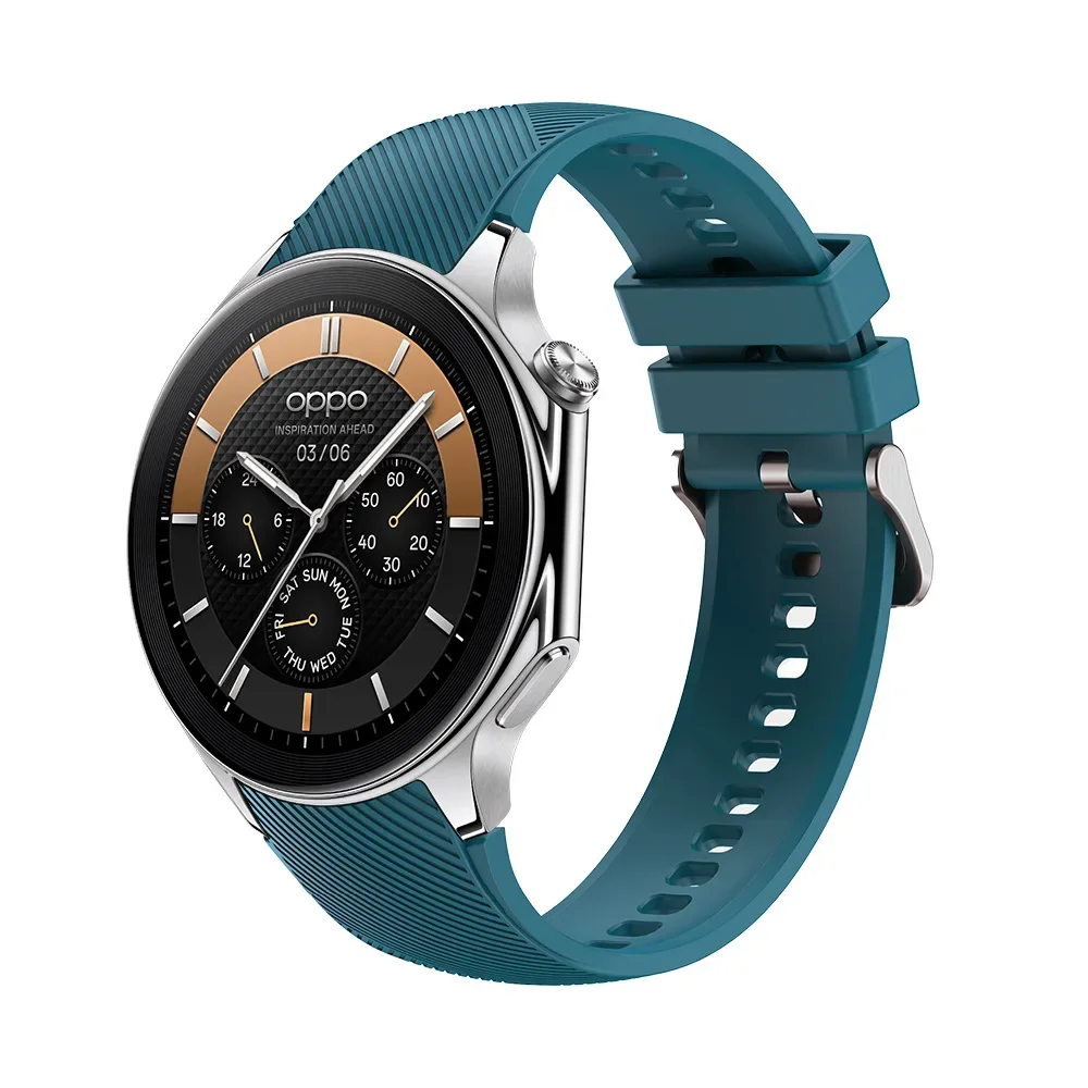 Silicone Strap Suitable for OPPO Watch X , NO Gaps Circular interface Replacement Watch for OPPO X Smartwatch