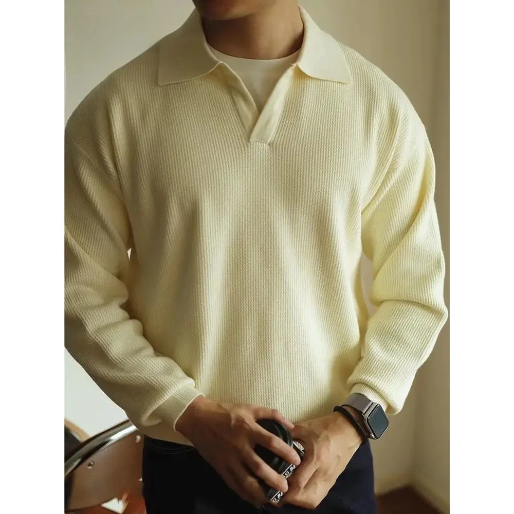 

Повседневный трикотаж, мужские длинные брюки Sve irt с отложным воротником, прямые брюки, молодежная осенняя коллекция витали, восьминадцать брюк