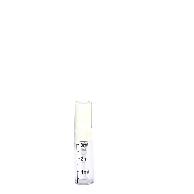 50Pcs Atomizer Spray Bottle Glass Clear Vials With Scale 2ml 3ml 5ml 10ml White Pump Portable Packaging Mini Perfume Bottles