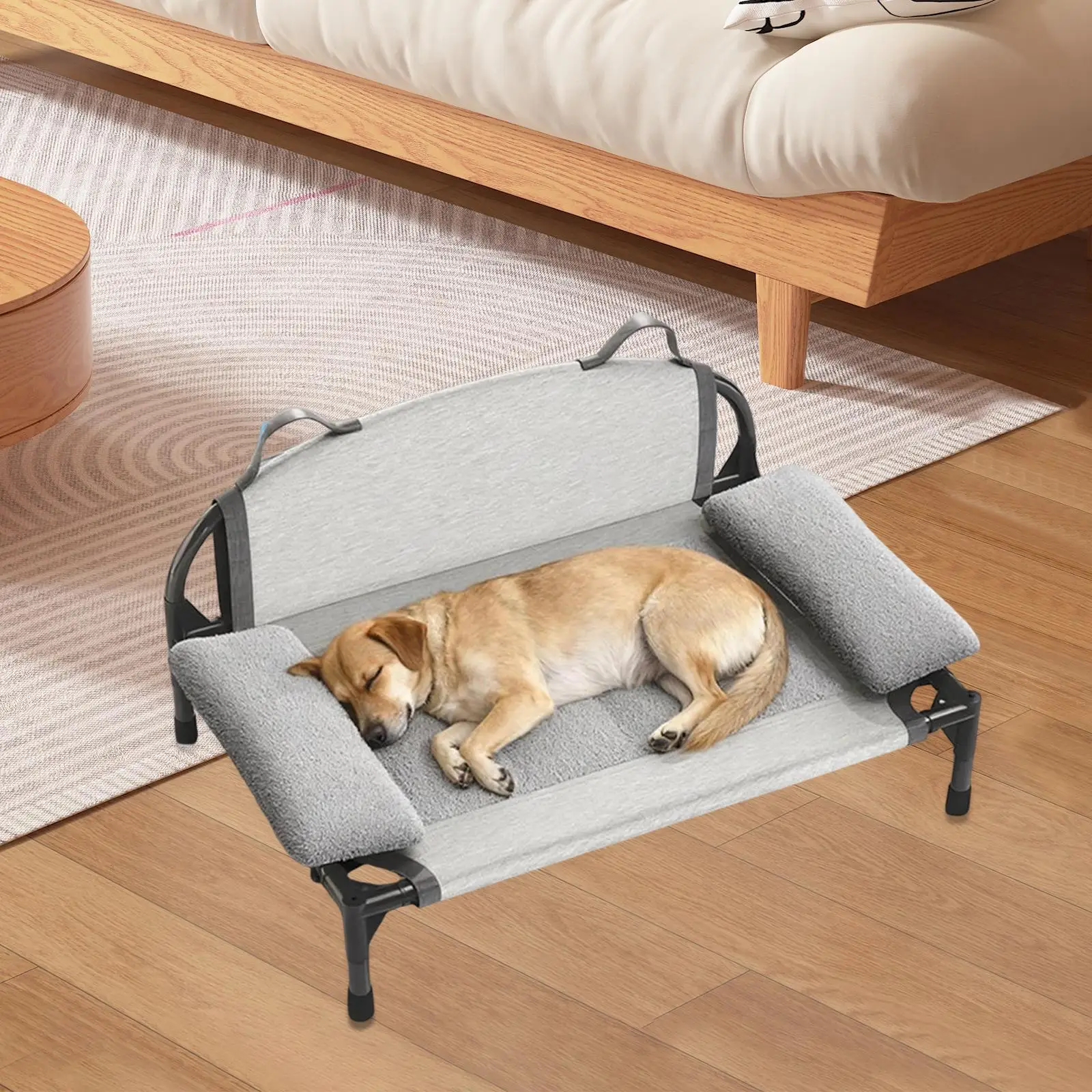 

Легкая переносная лежанка для собак и кошек на все сезоны, устойчивая и удобная