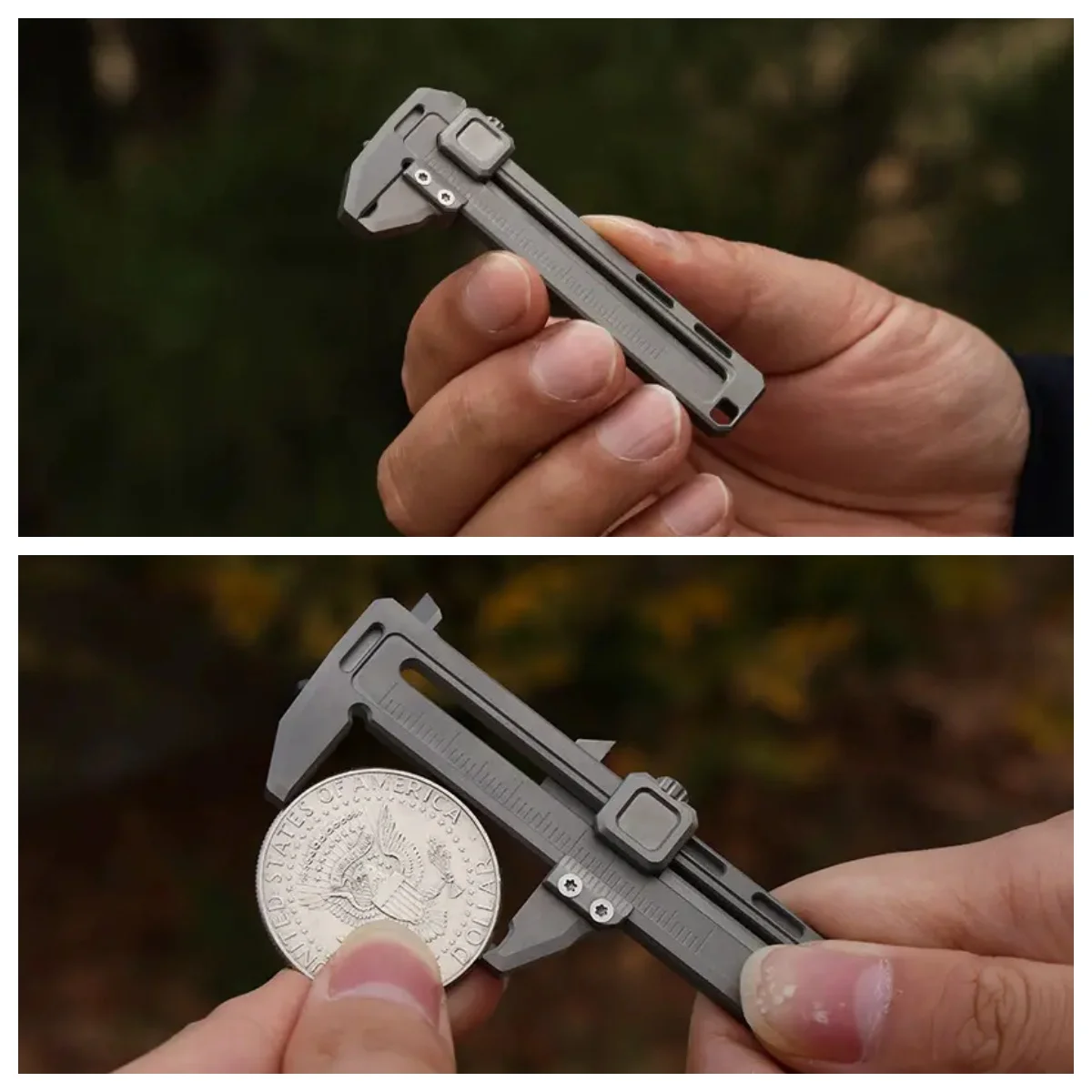 Mini multi-function alloy caliper, with more than 9 functions, that can measure various objects in various situations