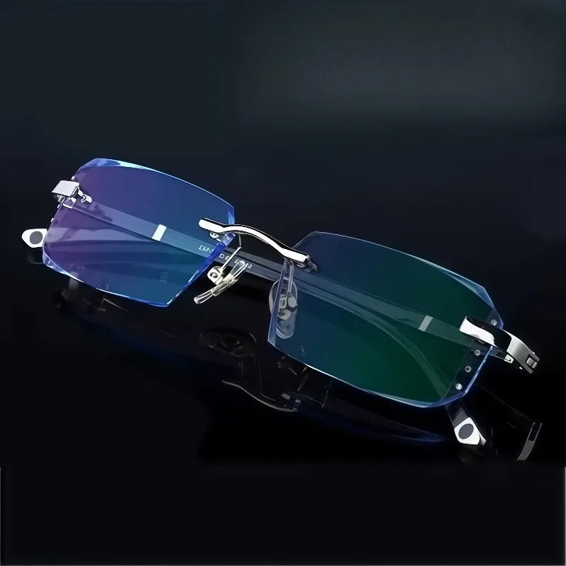 1pcs Rimless Anti-Blue Light Glasses, Premium Elegant Retro Minimalist Style, Stylish and Practical Eyewear