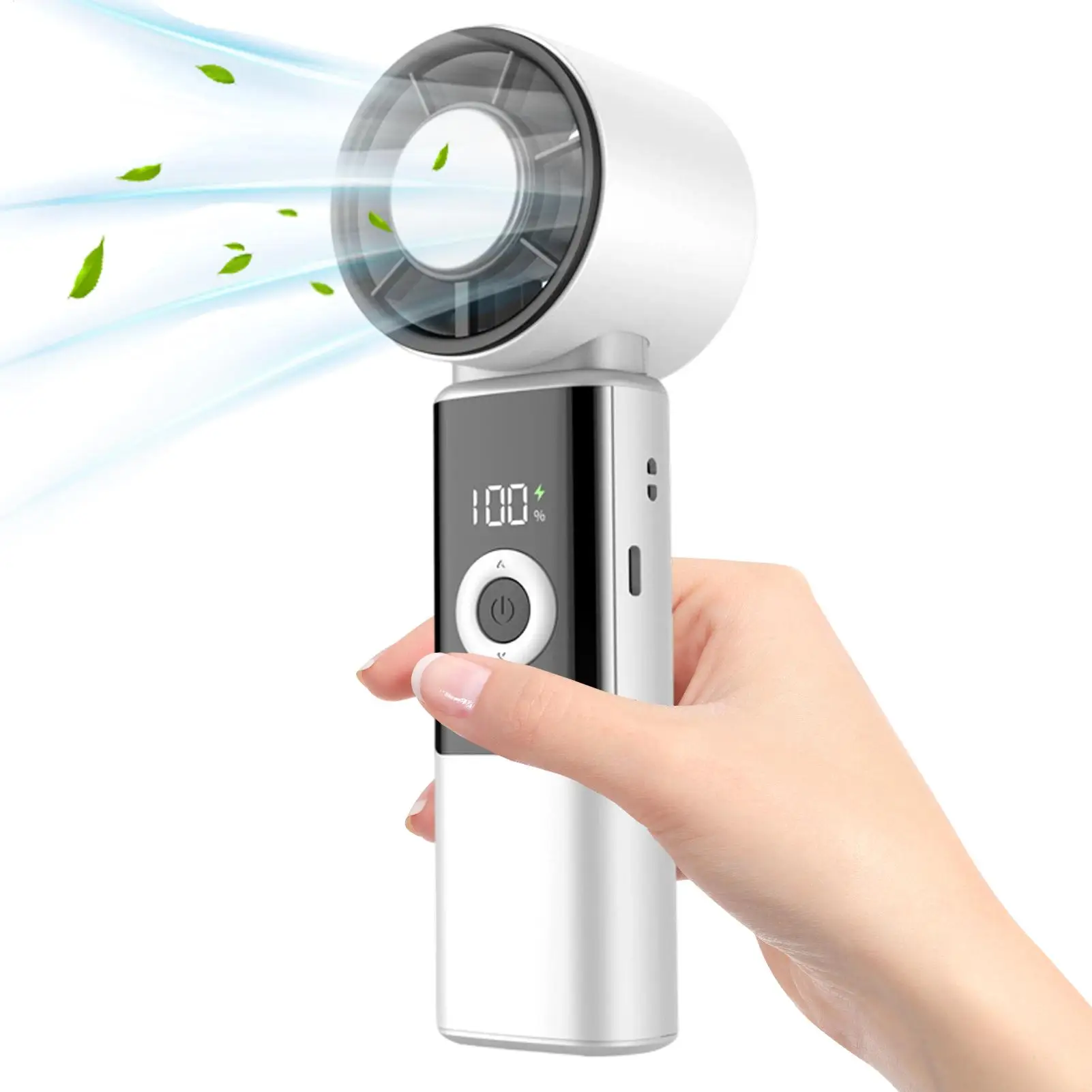 

Personal Fan Digital Display Multi-Speed Folding Desk Cooling Small Handheld Fan For Indoor Outdoor Summer Travel Vacation