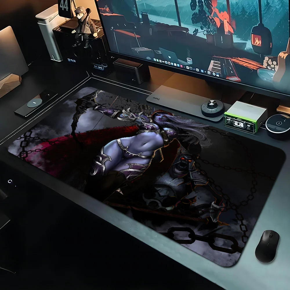 W-World Of Warcraft Sylvanas Anti-Slip Speed Version Game Computer Keyboard Office Table Mat Gaming Mouse Pad