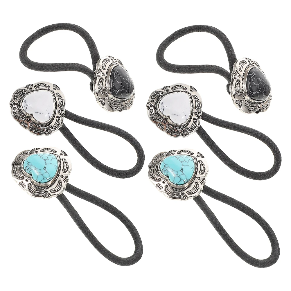 

6 Pcs Headband Accessories Fashion Boho Hair Clips Elastic Ties for Teen Girls Ring Bands Iron Bracelets Women Miss