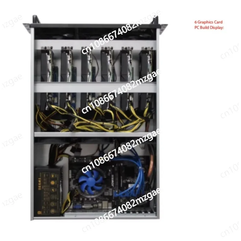 4U multi-graphics card chassis 6/8 graphics card IDC computer room rack server GPU industrial computer powerful fan