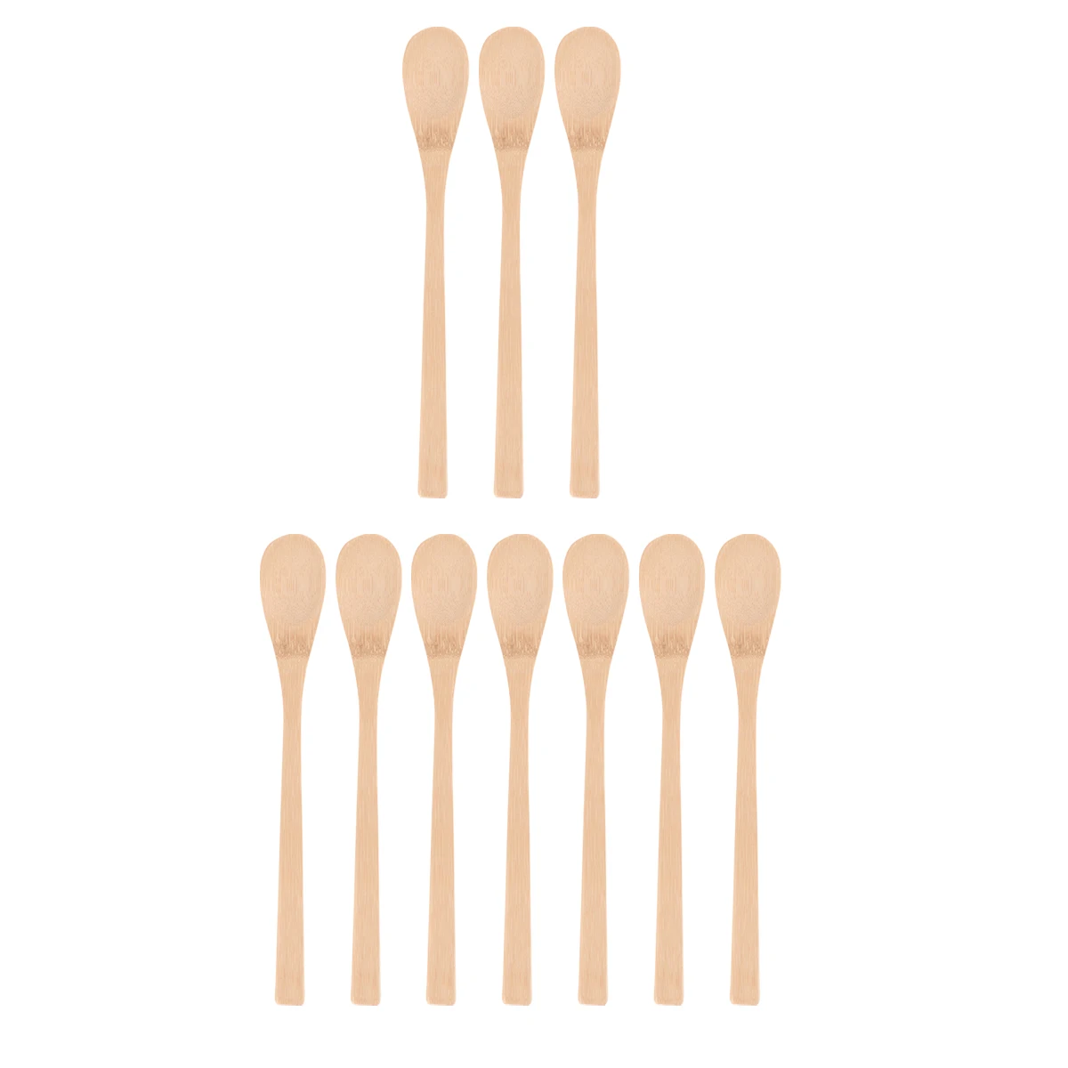 

10pcs Bamboo Wood Spoon Eco Friendly Teaspoon Long Handle Tea Scoop Teaware Accessories Sugar Salt Spice Honey