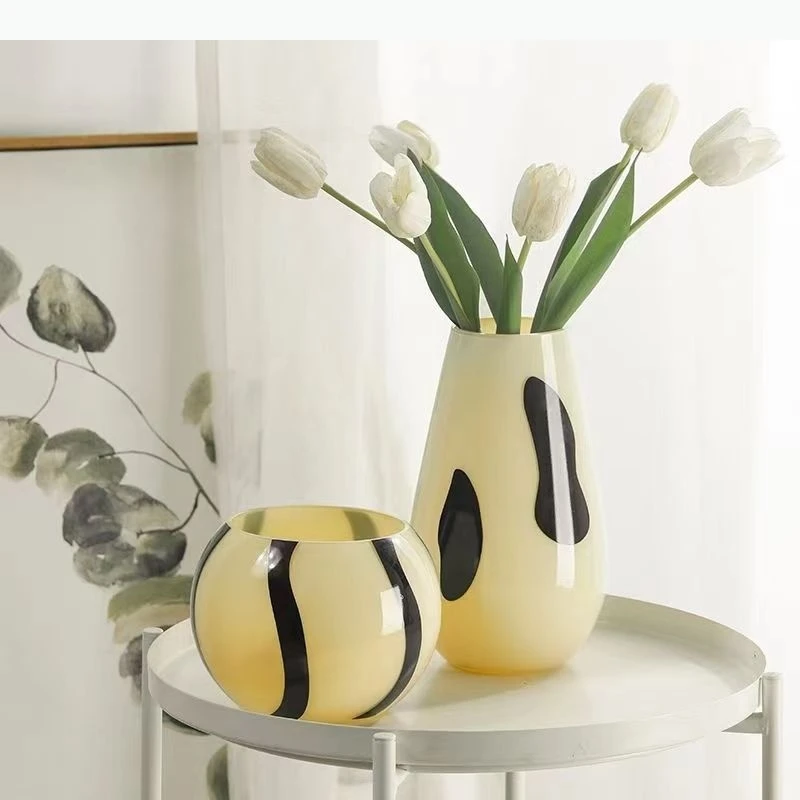 Glass Vase Geometric Fringe Hydroponic Accessories Floral Arrangement Flower Pot Terrarium Home Decoration Accessories