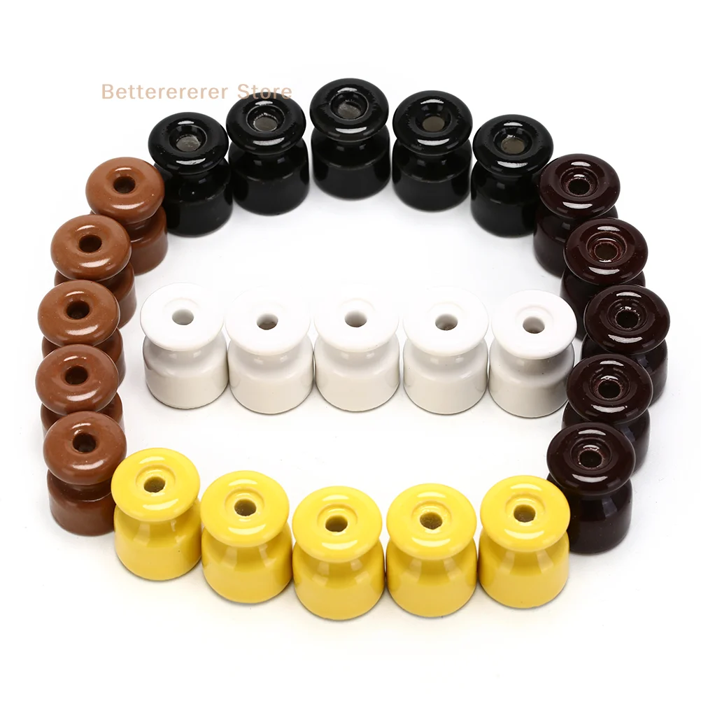 5Pcs/lot Porcelain Insulator for Wall Wiring Ceramic Insulators