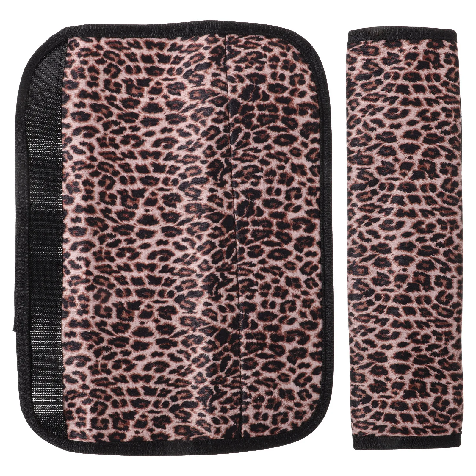 

2Pcs Safety Shoulder Pads Leopard Pattern Polyester Cushions Soft Comfortable Covers Accessories for Long