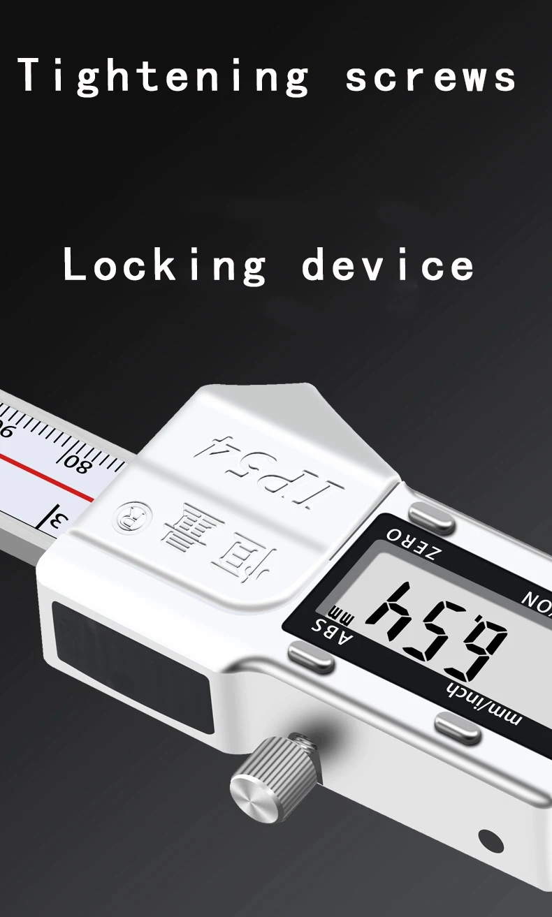 HENGLIANG Digital Caliper with Round Measuring Points for Inside Grooves 24-150mm 25-200mm 30-300mm 0.01mm 80-500mm