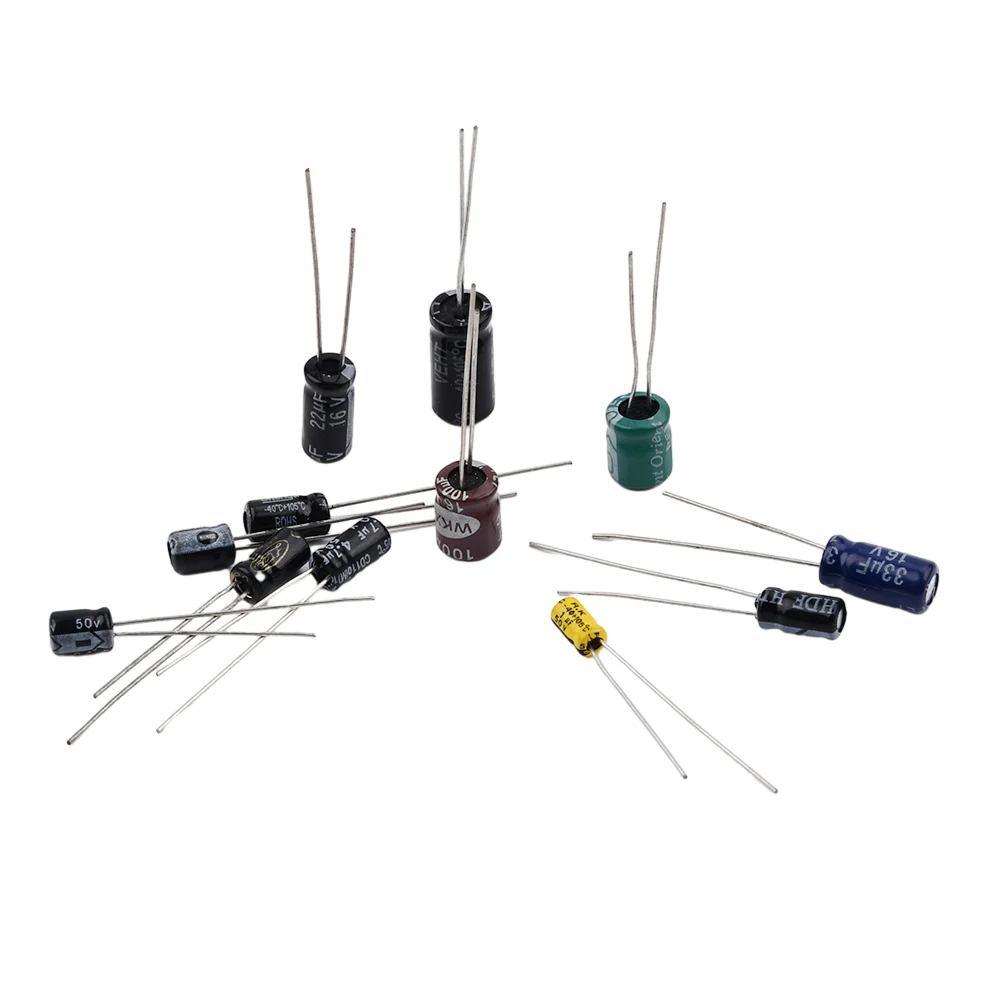 120 pçs/set 0.22UF-470UF Alumínio capacitor eletrolítico sortimento kit pacote